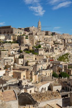 Bari Matera İtalya-23 Eylül 2015 Antik şehir mağaralar ve karmaşık sokak