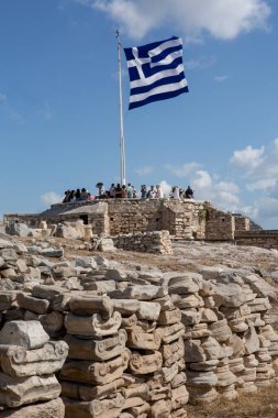 Atina-Yunanistan, 13 Eylül 2015 Atina, Yunanistan 'da Akropolis' teki Parthenon tapınağı