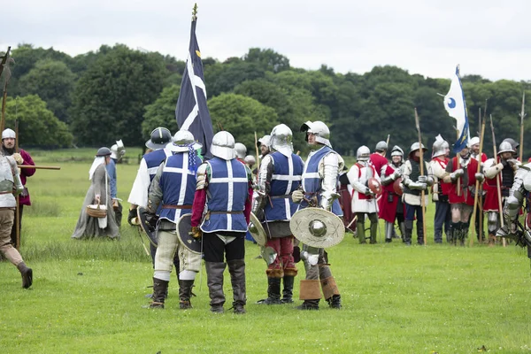 Tatton Park Knutsford Cheshire United Kingdom June 2016 Combat Enactment — Stok fotoğraf