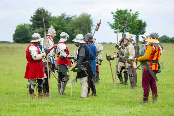 Tatton Park Knutsford Cheshire United Kingdom June 2016 Combat Enactment — Foto de Stock