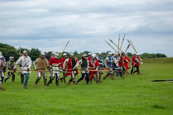 Tatton Park Knutsford Cheshire United Kingdom June 2016 Combat Enactment — Foto de Stock