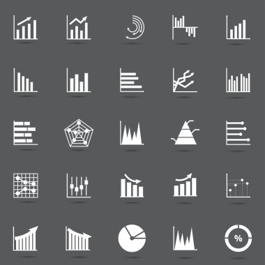 İş grafik simgeleri kümesi, vektör illüstrasyonu