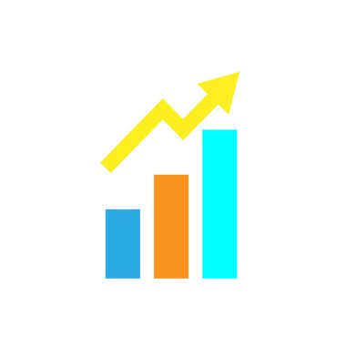 büyüyen grafik simgesi, vektör çizim