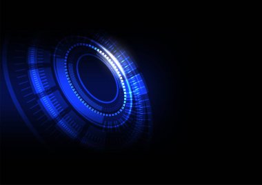 Soyut mavi arkaplan. Teknoloji konsepti