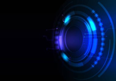 Soyut mavi arkaplan. Teknoloji konsepti