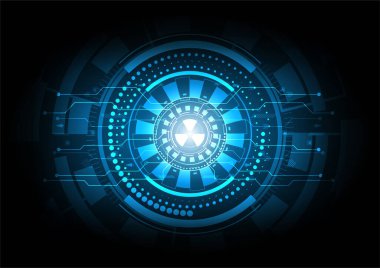 Soyut mavi arkaplan. Teknoloji konsepti