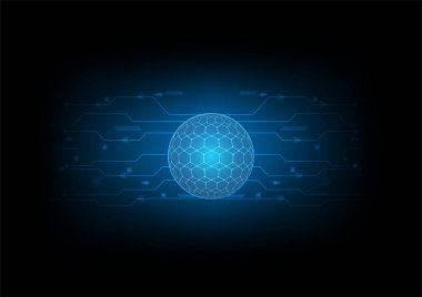 Soyut mavi arkaplan. Teknoloji konsepti