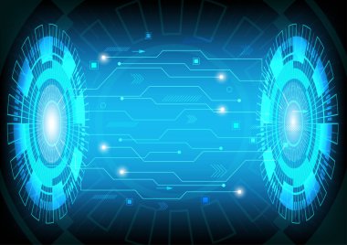 Soyut mavi arkaplan. Teknoloji konsepti