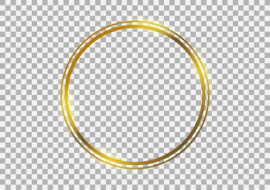 Altın Kenarlık Çerçevesi, vektör illüstrasyonu