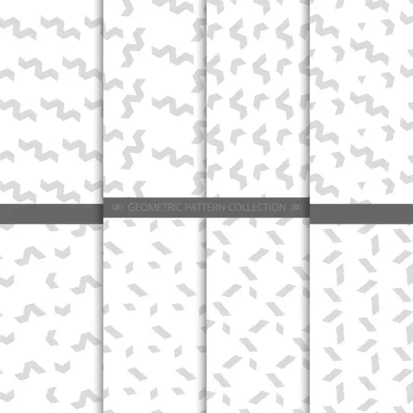 Abstrakter Hintergrund Mustersammlung Vektorillustration — Stockvektor