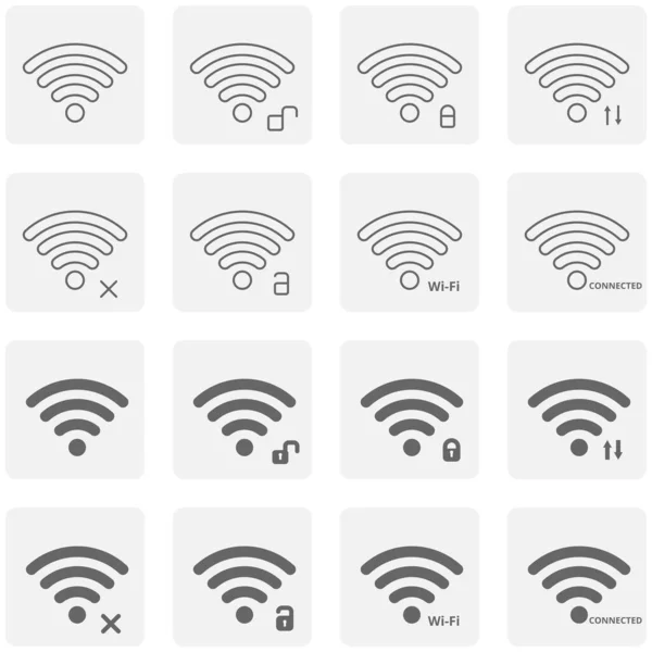 Wifi Icons Set Vector Illustration — Stock Vector