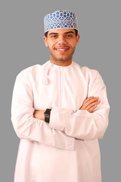 Omani Man Making Hand Gesture — Stock Photo, Image