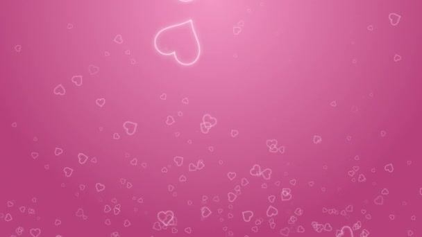 Abstraktní růžový Valentýn Srdce pozadí.