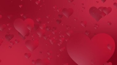 Sevgililer günü kırmızı kalpler arka plan.