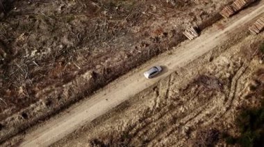 Hava Çekimi, Araba, Sürüş, Sandy Yolu