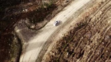 Hava Çekimi, Araba, Sürüş, Sandy Yolu