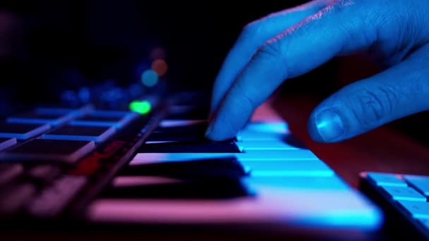 Musician Playing Midi Keyboard — Video