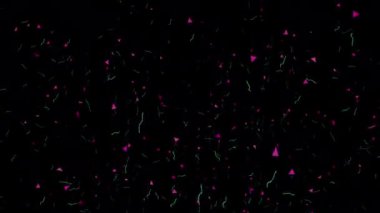 Alfa Kanallı Pembe, Mavi, Yeşil Konfeti Patlamaları