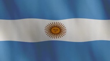 Waving Argentina Flag Animation Background