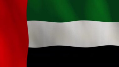 Waving United Arab Emirates Flag Animation Background