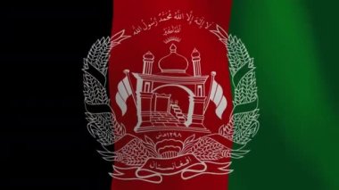 Waving Afghanistan Flag Animation Background