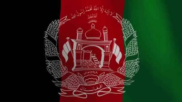 Waving Afghanistan Flag Animation Background — Stok Video