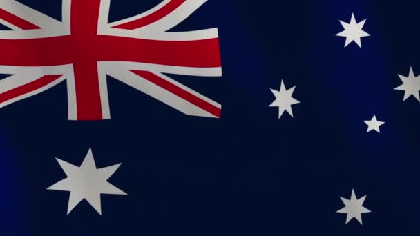 Κυματίζοντας Φόντο Animation Σημαία Της Αυστραλίας — Αρχείο Βίντεο