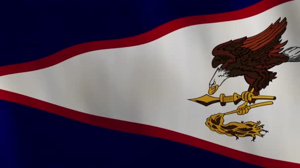 Waving American Samoa Flag Animation Background — Wideo stockowe