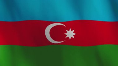 Waving Azerbaijan Flag Animation Background