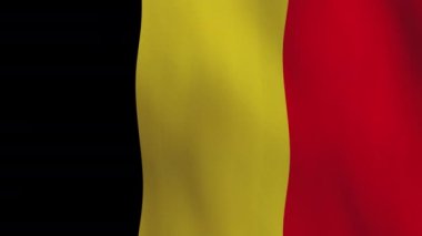 Waving Belgium Flag Animation Background