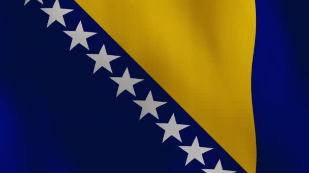 Waving Bosnia Herzegovina Flag Animation Background — Αρχείο Βίντεο