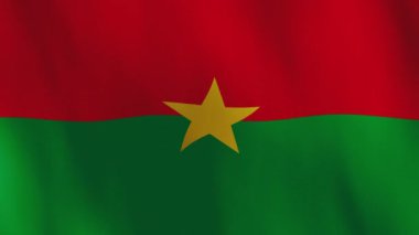 Waving Burkina Faso Flag Animation Background