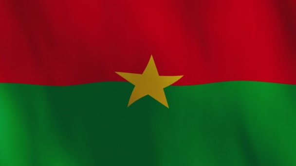 Waving Burkina Faso Flag Animation Background — Αρχείο Βίντεο