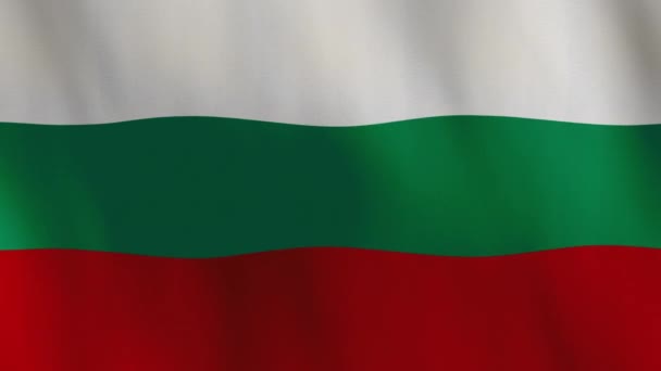 Waving Bulgaria Flag Animation Background — Αρχείο Βίντεο