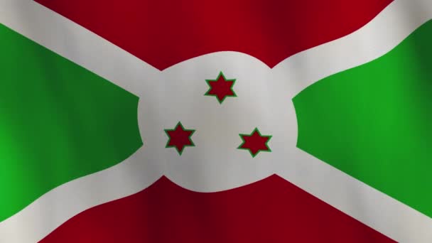 Waving Burundi Flag Animation Background — Stok video