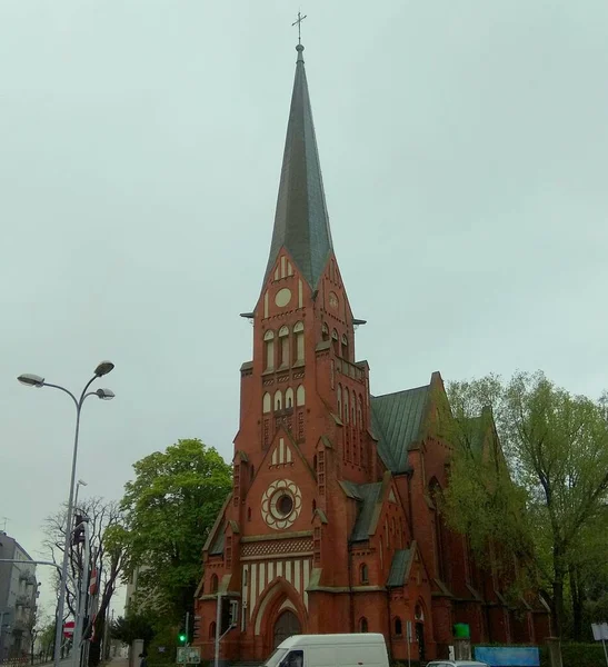 Polónia Czestochowa Igreja Luterana Neo Gótica Igreja Ascensão — Fotografia de Stock