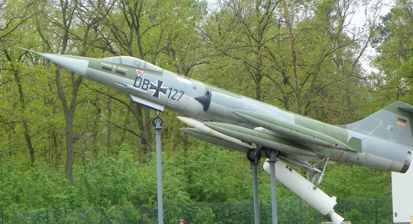 Duitsland Berlijn Museum Voor Militaire Geschiedenis Starfighter Met Raket Booster — Stockfoto