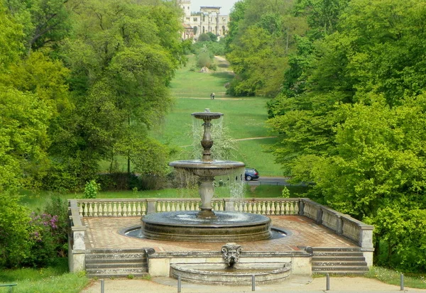Alemanha Potsdam Vista Fonte Rossbrunnen Palácio Sanssouci — Fotografia de Stock