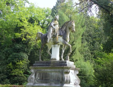 Almanya, Potsdam, Sanssouci Parkı, Prusya Kralı Büyük Frederick 'in heykeli