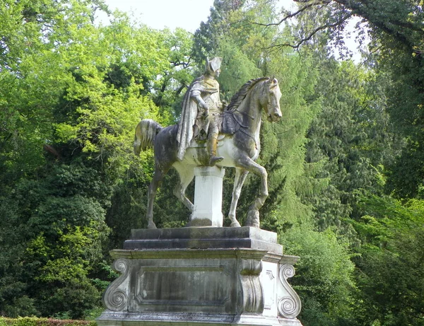 Duitsland Potsdam Sanssouci Park Standbeeld Van Pruisische Koning Frederik Grote — Stockfoto