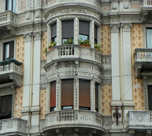 Italie Milan Ancien Balcon Semi Circulaire — Photo