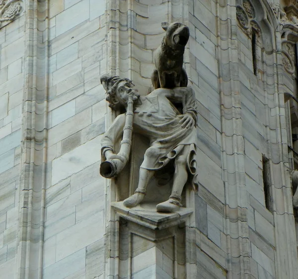 Italy Milan Milan Cathedral Element Facade Sculpture — Stock Photo, Image