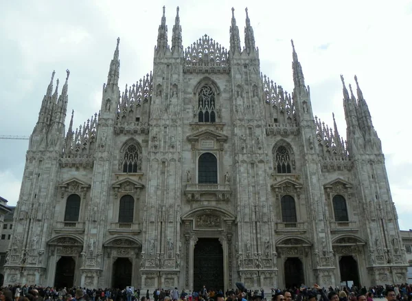 Talya Milan Katedral Meydanı Piazza Del Duomo Milan Katedrali Katedralin — Stok fotoğraf