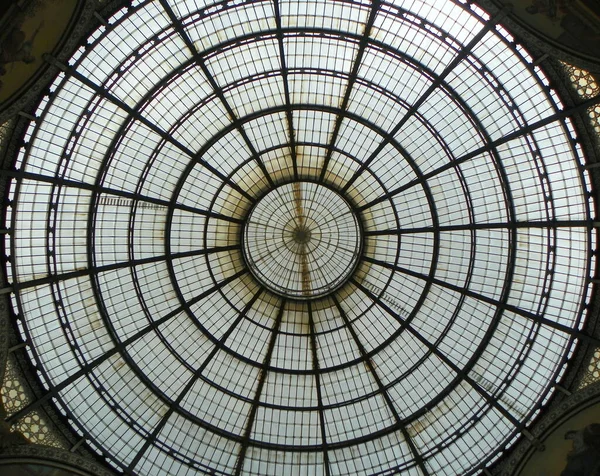 Włochy Mediolan Galleria Vittorio Emanuele Galeria Szklanych Kopuł — Zdjęcie stockowe