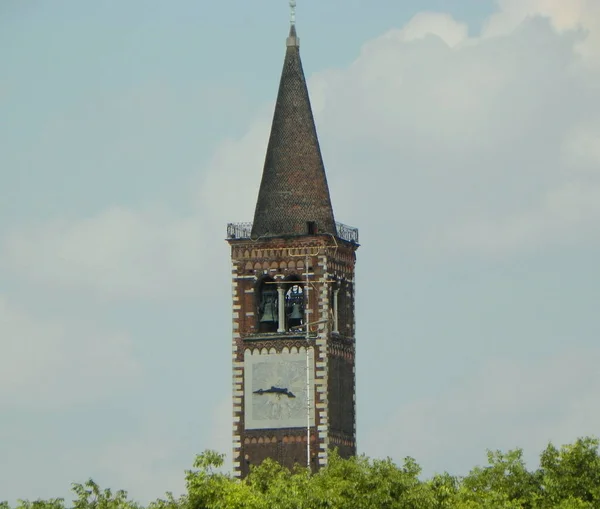 Italië Milaan Basiliek Van Sant Eustorgio Torenspits Van Basiliek — Stockfoto