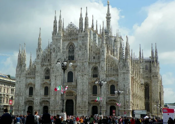 Talya Milan Katedral Meydanı Piazza Del Duomo Milano Katedrali — Stok fotoğraf
