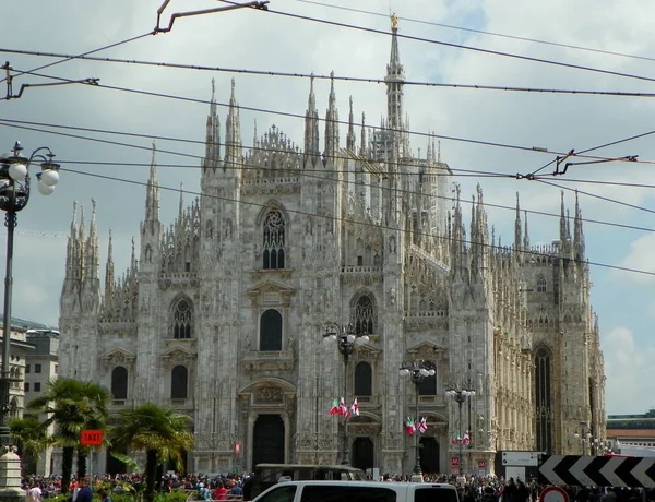 Talya Milan Katedral Meydanı Piazza Del Duomo Milano Katedrali — Stok fotoğraf