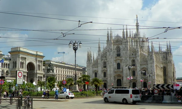 Talya Milan Katedral Meydanı Piazza Del Duomo Milano Katedrali Galleria — Stok fotoğraf