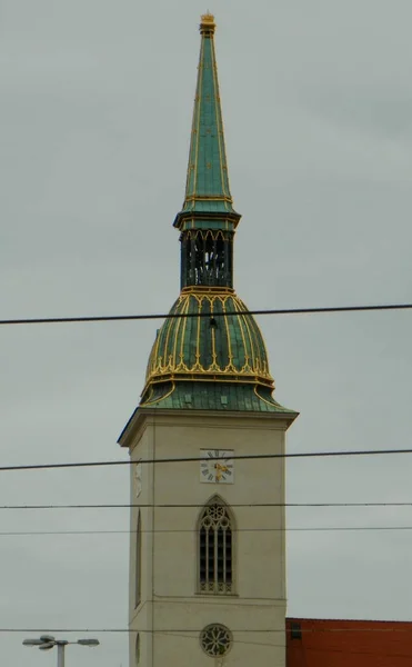 Bratislava Slovakien Sankt Martins Katedral Katedralen Tornet — Stockfoto
