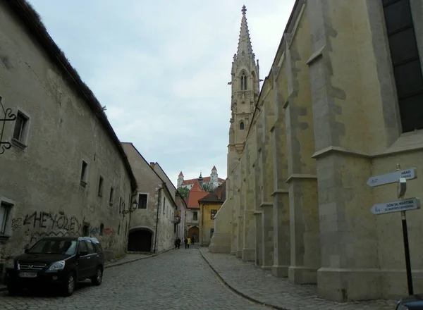 Bratislava Slovakia Bratislava Castle View Farska Street — Zdjęcie stockowe